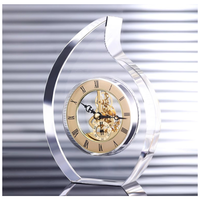 Horloge modèle de bâtiment 3D gravée sur mesure, durable, de la marque JY Crystal Crafts, avec boîte cadeau, pour les cadeaux d'anniversaire d'entreprise