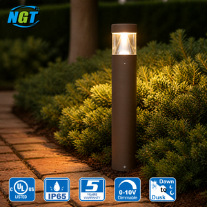 NGT Modern 24W Post <b>Light</b> IP65 Waterproof Pillar Bollard <b>Light</b> Landscape Pathway Outdoor <b>Led</b> Lawn Lamp Garden <b>Lighting</b> - Product Image 1