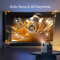 Projecteur DLP 3D 4K BYINTEK U80 Max à obturateur actif avec batterie 15000 mAh, Android 11, mise au point automatique, portable, pour le camping en plein air