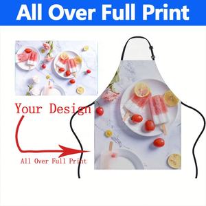 Tablier imprimé personnalisé avec poches réglables sur tout l'impression complète publicité d'affaires cadeau promotionnel tabliers de cuisine pour femmes - Product Image 2