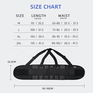 <span class=keywords><strong>Ceinture</strong></span> de soutien lombaire réglable et respirante en nylon VBOSI 2152 avec bandes antidérapantes pour la protection des épaules et du bas du dos lors des activités sportives - Product Image 3