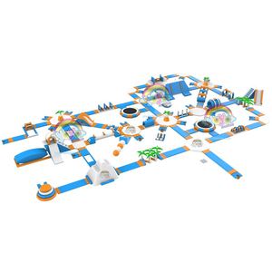 Parque acuático flotante a medida, equipo de parque acuático inflable personalizado para Sea Lake Beach Resorts, negocios de alquiler - Product Image 4