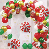 Großhandel Frohe Weihnachten Elch und Santa Folie Luftballons Aluminium aufblasbare Party Dekorationen für Neujahr gedruckte Grafiken
