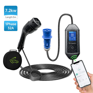 Aichieタイプ<span class=keywords><strong>2</strong></span>ポータブルEv充電器Type2 7kw 32Aソケット<span class=keywords><strong>2</strong></span> P + E産業プラグ5m TPUケーブル高速充電ステーション - Product Image 2