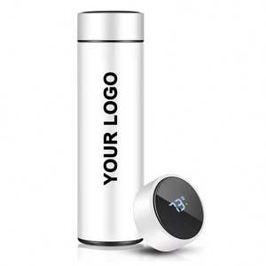 Cadeau d'entreprise, gourde isotherme à double paroi intelligente, logo personnalisé imprimé, bouteille d'eau en acier inoxydable pour enfants - Product Image 1