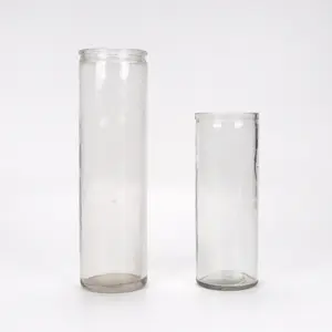 Tarro de vidrio vacío de 8 pulgadas, velas votivas de 7 días, para iglesia y oración religiosa, precio barato, venta al por mayor