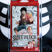 SHP Offre Spéciale Boîte de Présentation Premium en Acrylique Transparent pour Deck de Démarrage One Piece - Boîte de la Bannière des Chapeaux de Paille avec Couvercle Magnétique