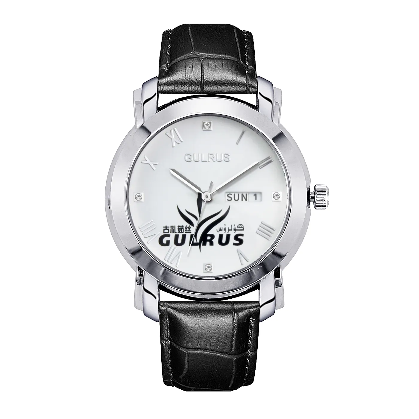Özelleştirmek logosu moda deri kol saatleri su geçirmez Quartz saat eğlence kişiselleştirilmiş hiçbir Logo Mens Quartz saat