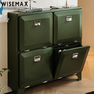 WISEMAX FURNITURE Style japonais rétro Entrée du salon Tiroirs en métal Armoire à <span class=keywords><strong>chaussures</strong></span> de luxe pour hôtel maison villa - Product Image 1