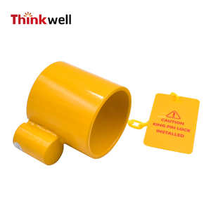 Nouvelle serrure robuste à broche King pour remorques à 5ème roue avec étiquette d'avertissement <span class=keywords><strong>antivol</strong></span> pour semi-remorques et camping-cars - Product Image 3