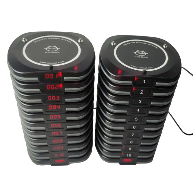 MMCall Wireless Guest Paging Queuing System Coaster Buzzer Beeper Restaurant Paging
