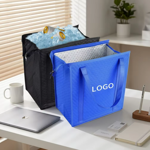 Sac isotherme Weiling H-A2 personnalisé avec logo, sac à déjeuner isotherme 24L, non tissé, imperméable, pliable, écologique, réutilisable, avec fermeture éclair - Product Image 3