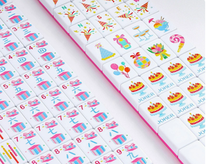 Pink Birthday Themed Acrylic American Mahjong Set for Party <b>Entertainment</b>, Factory Customizable - Product Image 5