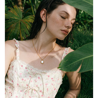 Collier pendentif en acier inoxydable JINYOU 8195, plaqué or, forme géométrique irrégulière, pour femmes