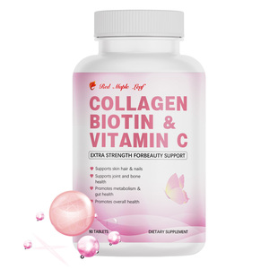 Compresse di Collagene, Biotina e Vitamina C per il Supporto di Pelle, <span class=keywords><strong>Capelli</strong></span> e Unghie |   Integratore Alimentare per la Salute di Donne, Uomini e Adulti - Product Image 1