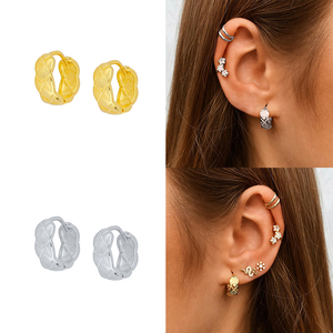 Fournisseur de bijoux, nouveau style, boucles d'oreilles en or plaqué pour femme, boucles d'oreilles en argent S925 - Product Image 3