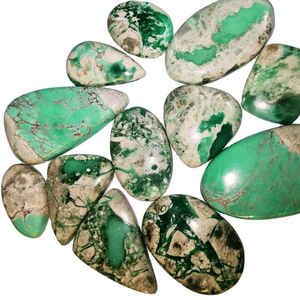 Cabochon de pierres précieuses de Variscite naturelle en vrac de haute qualité à la main effets de lumière optique au prix de gros pour la fabrication de bijoux - Product Image 1