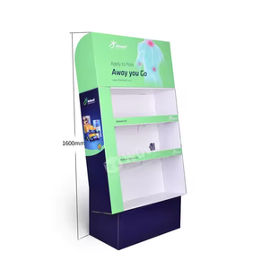 Présentoir de vente au détail pliable recyclable personnalisé Support de promotion portable pour pharmacies en <span class=keywords><strong>carton</strong></span> - Product Image 2