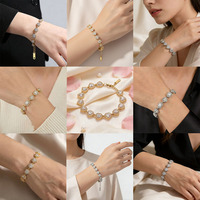 Bracelet de luxe en alliage de zinc plaqué or avec strass en cristal pour banquets et soirées, accessoire de mode pour cadeau