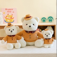 Nouveau ours en peluche poupée mignon cadeau d'anniversaire dessin animé couple mariage ours prix usine ours en peluche jouet