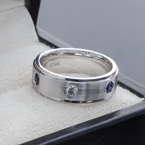 Paston Jewelry Wholesale Price Classical Sterling Silver Rings For Men Moissanite Ring Men VVS