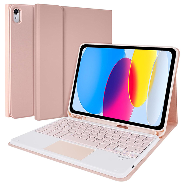Detachable Stand Folio Keyboard Cover With Pencil Holder For iPad 11 (A16) 2025/iPad 10th Generation 2022 10.9inch Keyboard Case