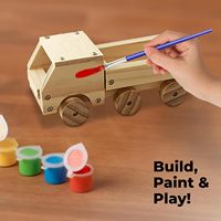 6 Kits de Modèles en Bois pour Enfants : Jouets Éducatifs d'Artisanat et de Construction DIY pour la Menuiserie
