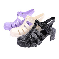Sandales d'extérieur à talons hauts pour femmes, 2022, pantoufles de gel, en PVC, modèle de créateur, OEM, ODM