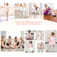 Zapatos de Ballet de Cuero con Logotipo Personalizado OEM para Niñas y Mujeres, Zapatos de Entrenamiento de Danza para Principiantes, Suela Partida, Zapatos para Actuaciones Escénicas