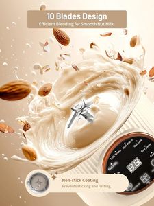 Máquina Automática para Leche de Soja y Avena a Base de Plantas de 32oz con Pantalla LCD de Alta Temperatura, Máquina para Leche de Nueces - Product Image 3