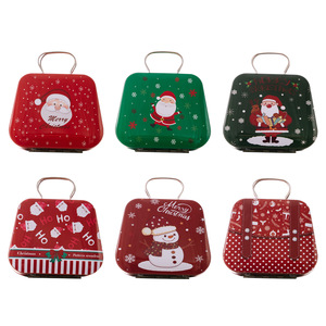 Decorazioni natalizie borse di latta placcato scatole di caramelle regali per bambini piccole scatole di ferro Mini borse a forma di latta - Product Image 5