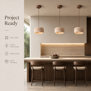 Lampada <span class=keywords><strong>a</strong></span> <span class=keywords><strong>Sospensione</strong></span> in Travertino Naturale <span class=keywords><strong>con</strong></span> Canopia in Legno di Noce, LED, AC85-265V, per Tavolo da Pranzo, Isola <span class=keywords><strong>Cucina</strong></span>, Arredamento Casa - Product Image 6