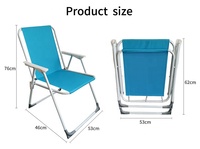 Chaise pliable de plage en acier, mobilier Portable, personnalisé, vente en gros, léger, adultes, bon marché, plage, mer, été