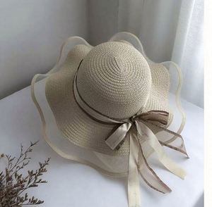Western New Summer Lace-trimmed Bow Travel Sun Protection Sun <b>Straw</b> Beach <b>Hat</b> for Women - Product Image 3