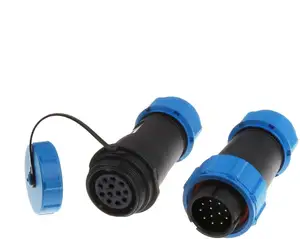 IP68 SP12- SP21 Industrial power angle Aviation connector led 12 pin SP TYPE waterproof connector