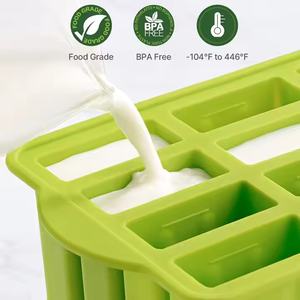 Juego de 12 moldes de silicona para helados, fáciles de desmoldar, sin BPA, para hacer helados caseros - Product Image 2