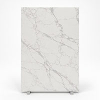 Grande dalle de pierre frittée blanche de luxe à grain maillé, ultra-mince, haute dureté, surface brillante, ignifuge, antidérapante, taille personnalisée, aspect marbre