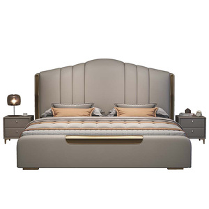 Lit souple à pression d'air 1.8m italien de haut luxe avec boîte de rangement haute pour chambre principale ou hôtels - Product Image 1