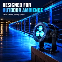 Projecteur LED 9W à haute luminosité blanc chaud IP66 en aluminium moulé sous pression CE RoHS AC85-265V avec contrôle DMX512 pour extérieur et bâtiment, garantie 5 ans