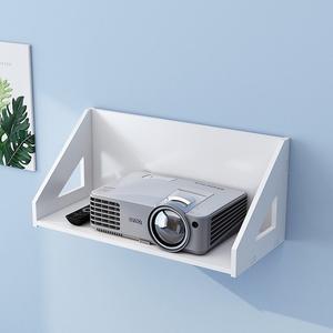 Étagère murale flottante pour projecteur, <span class=keywords><strong>sans</strong></span> trous, blanche, à un niveau, 50*20*17cm, rangement pour salon, étagère décorative - Product Image 5