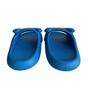 PVC bleu pour semelle de 25 mm, antidérapant, bout fermé, pour la maison, toutes saisons, semelle extérieure en EVA, motif uni, décoration nœud - Product Image 2