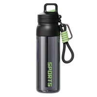Bouteille d'eau de sport portable de luxe en Tritan sans BPA, personnalisable, avec paille, pour les voyages en extérieur (vente en gros)