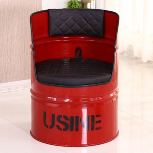 <strong>Retro</strong> <strong>Dining</strong> <strong>Chair</strong> Loft Metal for Cafe Bar Furniture Restaurant Creative Vintage Sofa Iron Oil Drums <strong>Chairs</strong> Paint Bucket - Product Image 6