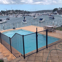 Valla de Aluminio Decorativa para Piscina de 4 Pies de Alto / Valla Plana para Piscina / Barrera de Seguridad para Piscina / Valla para Patio Trasero