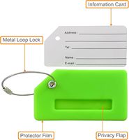 Étiquettes de bagages de voyage en silicone, étiquettes nominatives pour valises et bagages