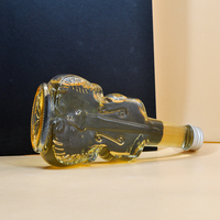 Bouteille en verre personnalisée de 200 ml en forme de violon plaqué, unique pour vin, whisky, vodka, agave, brandy, avec bouchon à vis et impression sérigraphique