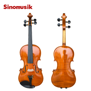 Violín Profesional Sinomusik, Personalizado, con Tapa de Abeto Tallado y Acabado en Madera Flameada, Hecho a Mano, Pintado con Óleo - Product Image 2