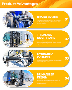 Equipo de Almacén, Montacargas Eléctrico de 5 Toneladas, <span class=keywords><strong>3</strong></span>.5 Toneladas, <span class=keywords><strong>3</strong></span> Toneladas, Articulado, 4x4, Diésel, Montacargas Todoterreno - Product Image 4