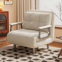 Furnitur Rumah Balkon Ruang Sempit Desain Tunggal Modern Kursi Santai Lipat Sofa Bed Kecil untuk Ruang Tamu