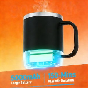 แก้วกาแฟอัจฉริยะแบบพกพา สแตนเลสสตีล พร้อมไฟ LED ควบคุมอุณหภูมิอัตโนมัติ ออกแบบโดยโรงงาน - Product Image 3